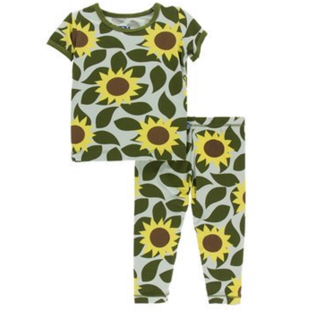 Kickee Pants Aloe Sunflower Pajama Set